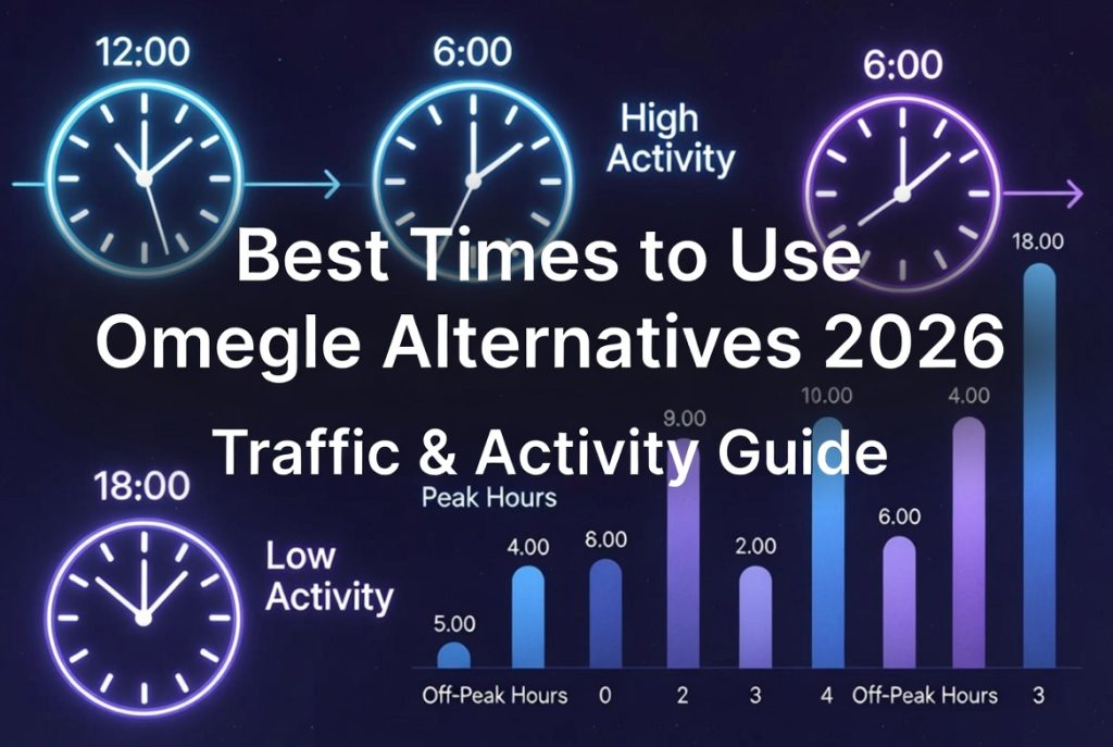 Best times to use Omegle alternatives 2026 traffic and activity guide