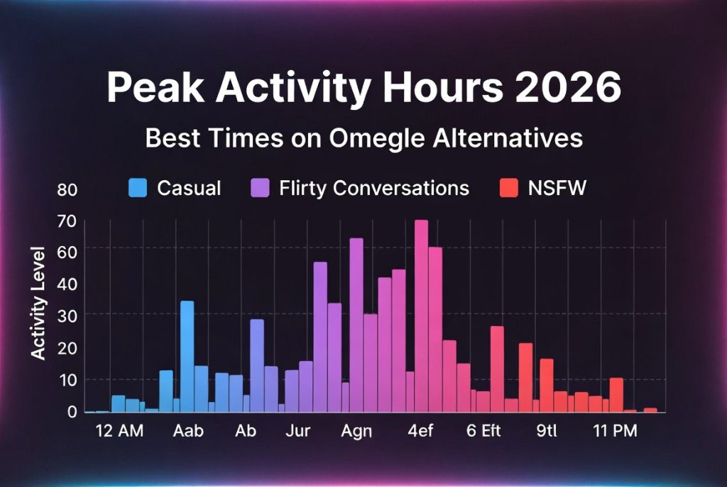 Peak hours comparison for Omegle alternatives 2026